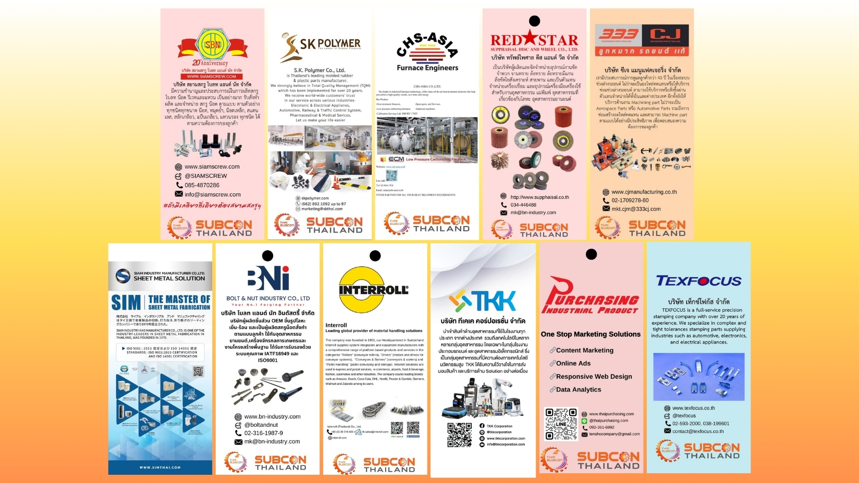 ขอขอบพระคุณ ผู้สนับสนุน Activity Zone และ Showcase ในงาน SUBCON THAILAND 2024