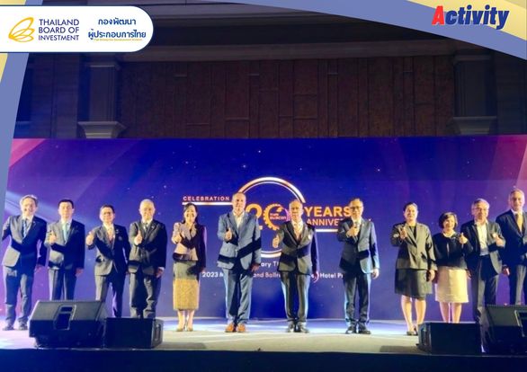 เมื่อวันศุกร์ที่ 24 มีนาคม 2566 นายชนินทร์ ขาวจันทร์  รองเลขาธิการ บีโอไอ  และนางสาวซ่อนกลิ่น พลอยมี รองเลขาธิการ บีโอไอ พร้อมด้วยนายอรรจน์สิทธิ สร้อยทอง ผู้อำนวยการกองพัฒนาผู้ประกอบการไทย และ คณะเจ้าหน้าที่กองพัฒนาผู้ประกอบการไทย เข้าร่วมแสดงความยินดีกับ